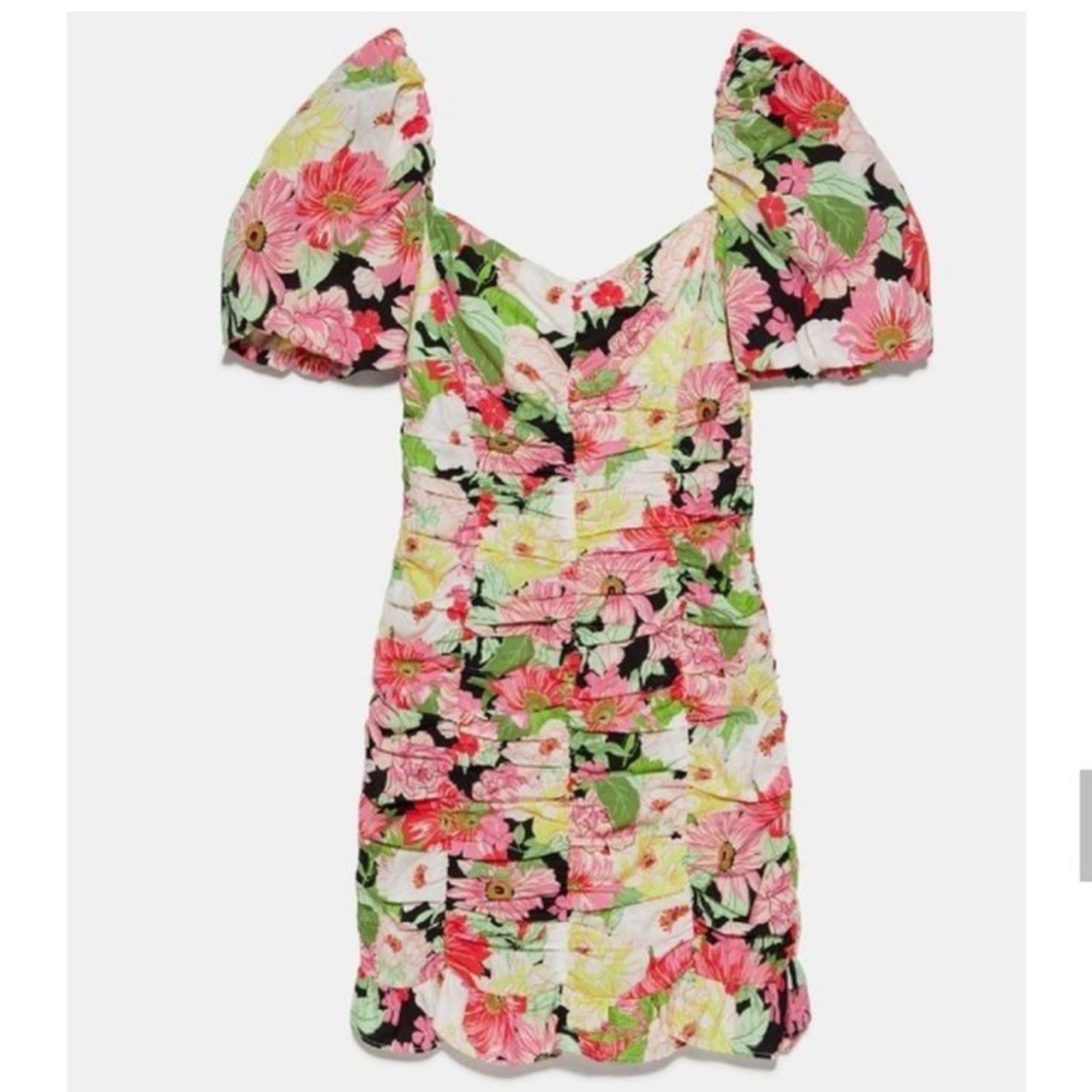 Zara Floral Puff Dress
